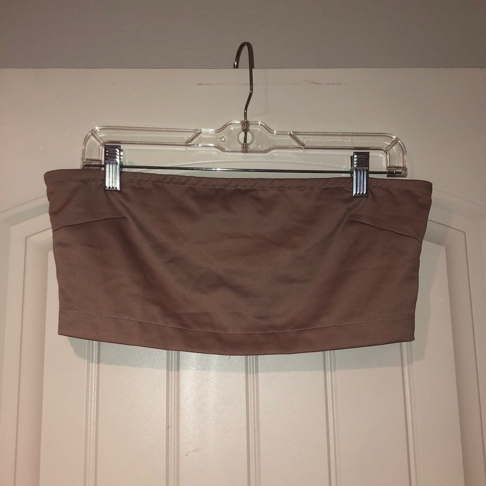 🌸NUDE MISSGUIDED BANDEAU TOP🌸